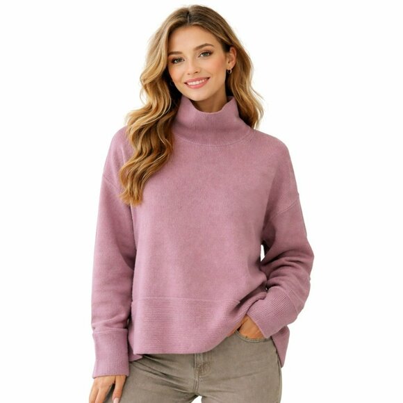Everlane Sweaters - Everlane Womens Pink Recycled Cashmere Turtleneck Sweater Size S